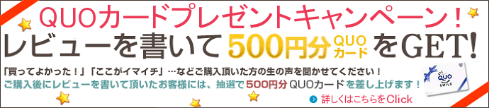 レビュー投稿でGUOカード500円分抽選でプレゼント!