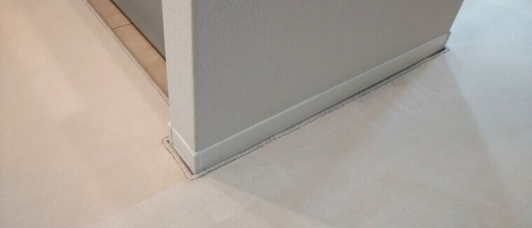 綺麗に収まったカーペット