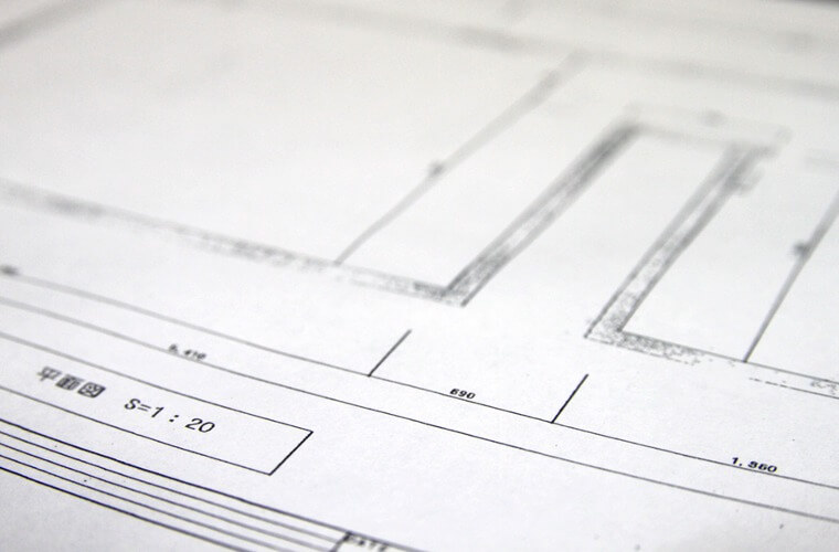 実際のカーペット製作図面