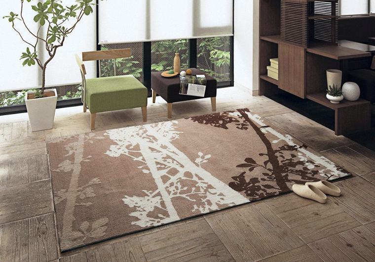 ラグマット「GROVE/グローブ」は滑り止め加工で安心!自然をモチーフにした心を和ますナチュラルな雰囲気