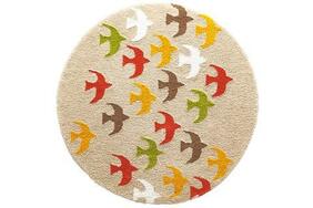 FLOCK/フロック 円形ラグマットの生地拡大画像