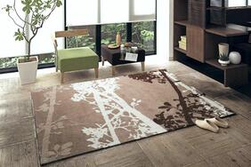 ラグマット「GROVE/グローブ」は滑り止め加工で安心!自然をモチーフした心を和ますナチュラルな雰囲気