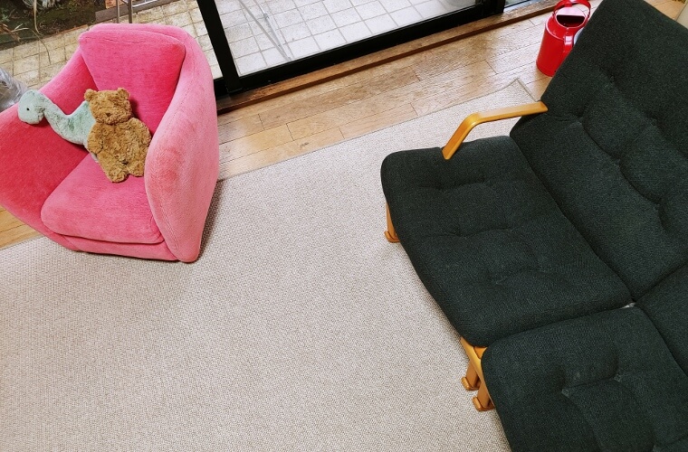 おこめちゃんさんからのカーペット 無染色羊毛 MORURU/モルルの投稿写真