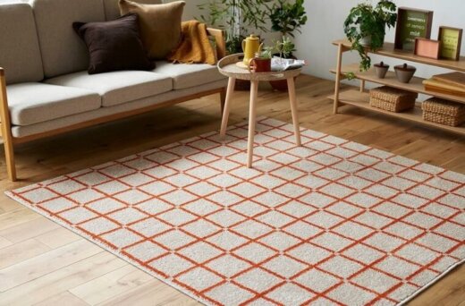 落ち着きのあるカラーの洗える日本製ラグ『BLOCKER/ブロッカー