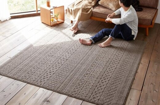 ラグマット(新品未使用) ニット柄 リブ編み 楽天市場】ニット 編み ラグの通販