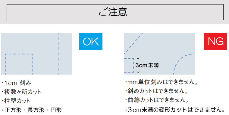 カットに関するご注意